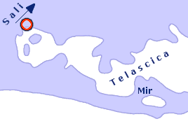 posizione punto noleggio Franto - Telascica (3km da Sali)
